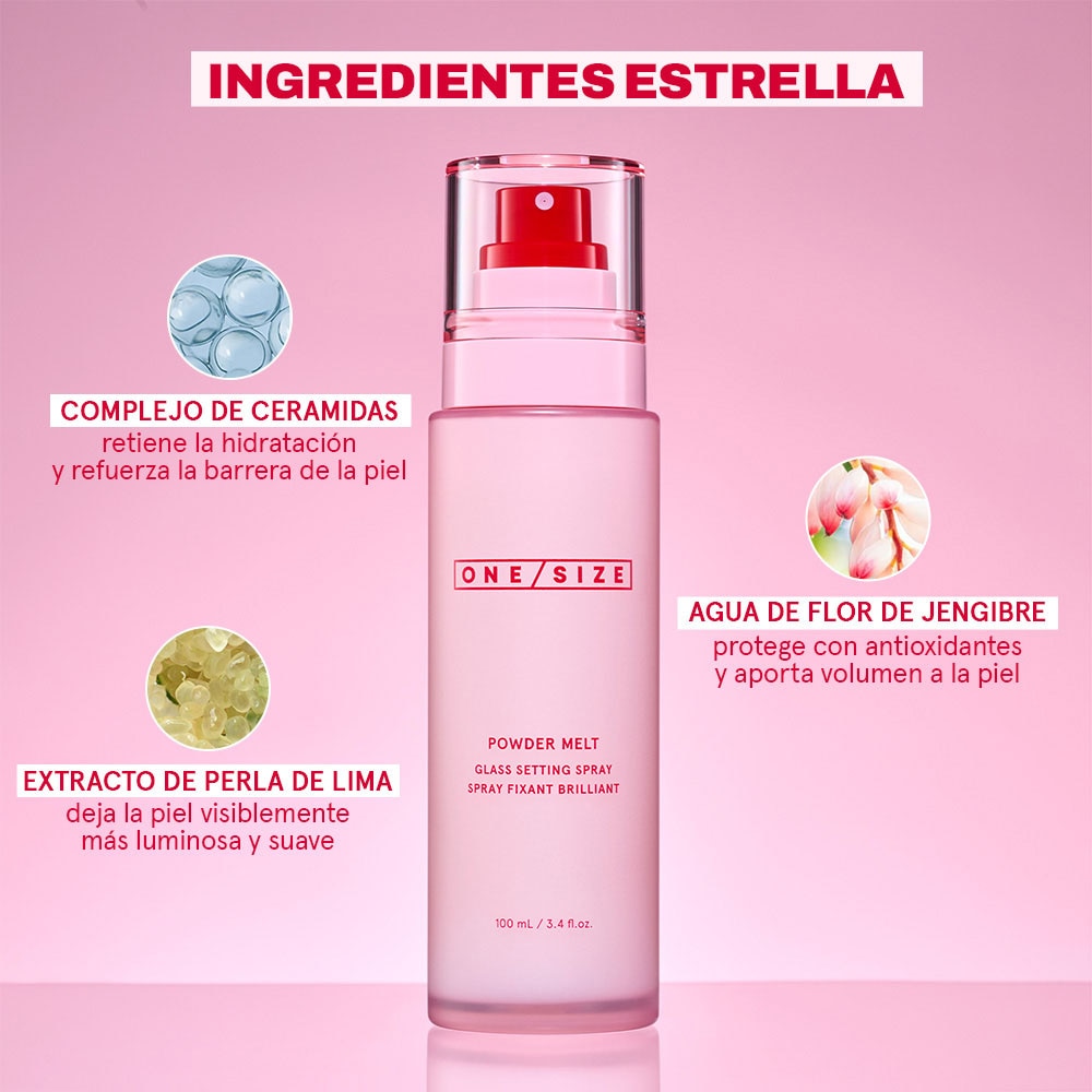 POWDER MELT GLASS SETTING SPRAY (FIJADOR DE MAQUILLAJE)